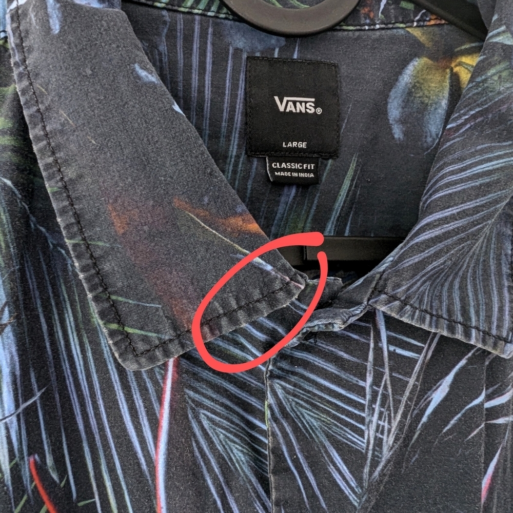Vans Men's Shirt Sleeve Floral Shirt  - 100% Cotton, Size L - Picture 7 of 7